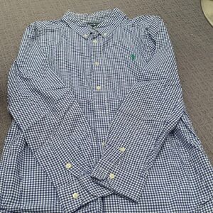 Boys Ralph Lauren Blue and White Shirt (14-16)